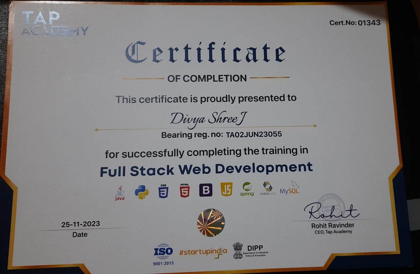 Certificate 2